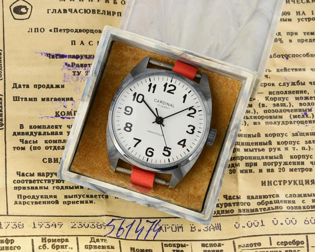 TIME CAPSULE: Vintage Soviet Cardinal (export version of Raketa) watch, New Old Stock (NOS)!