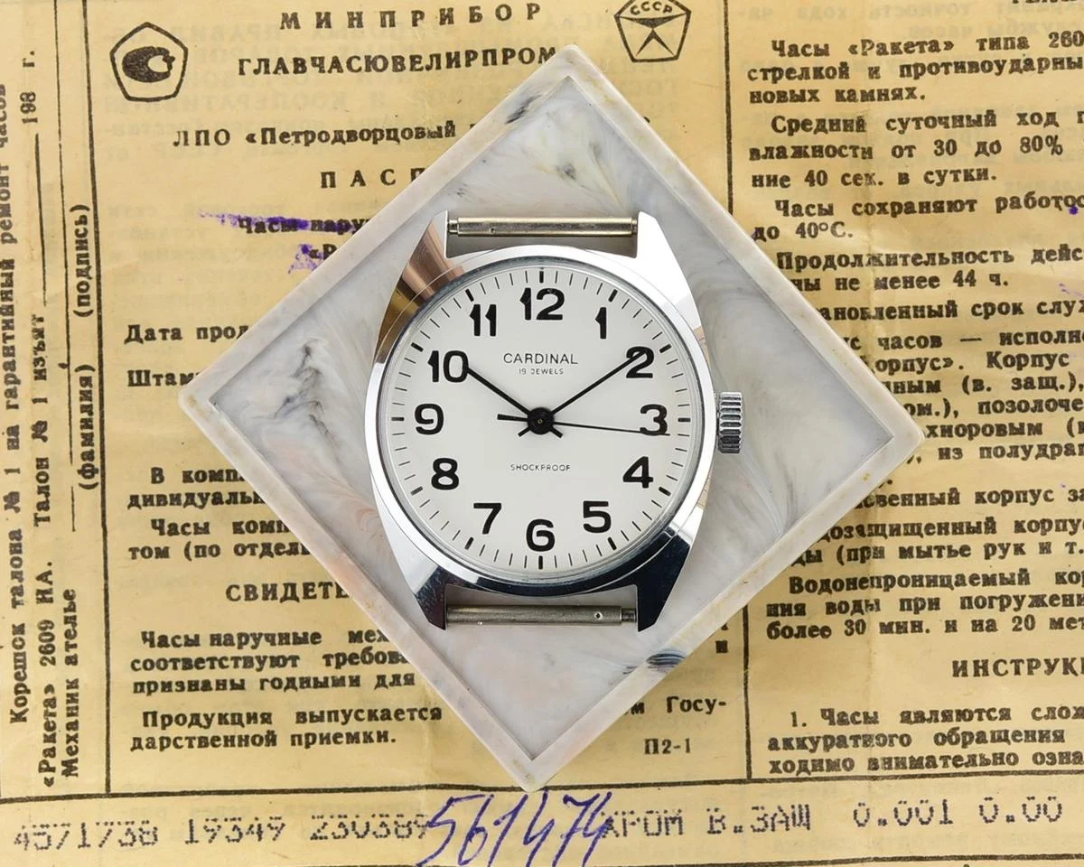 TIME CAPSULE: Vintage Soviet Cardinal (export version of Raketa) watch, New Old Stock (NOS)!