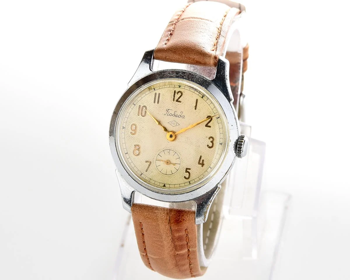 Vintage Soviet mechanical Pobeda wrist watch