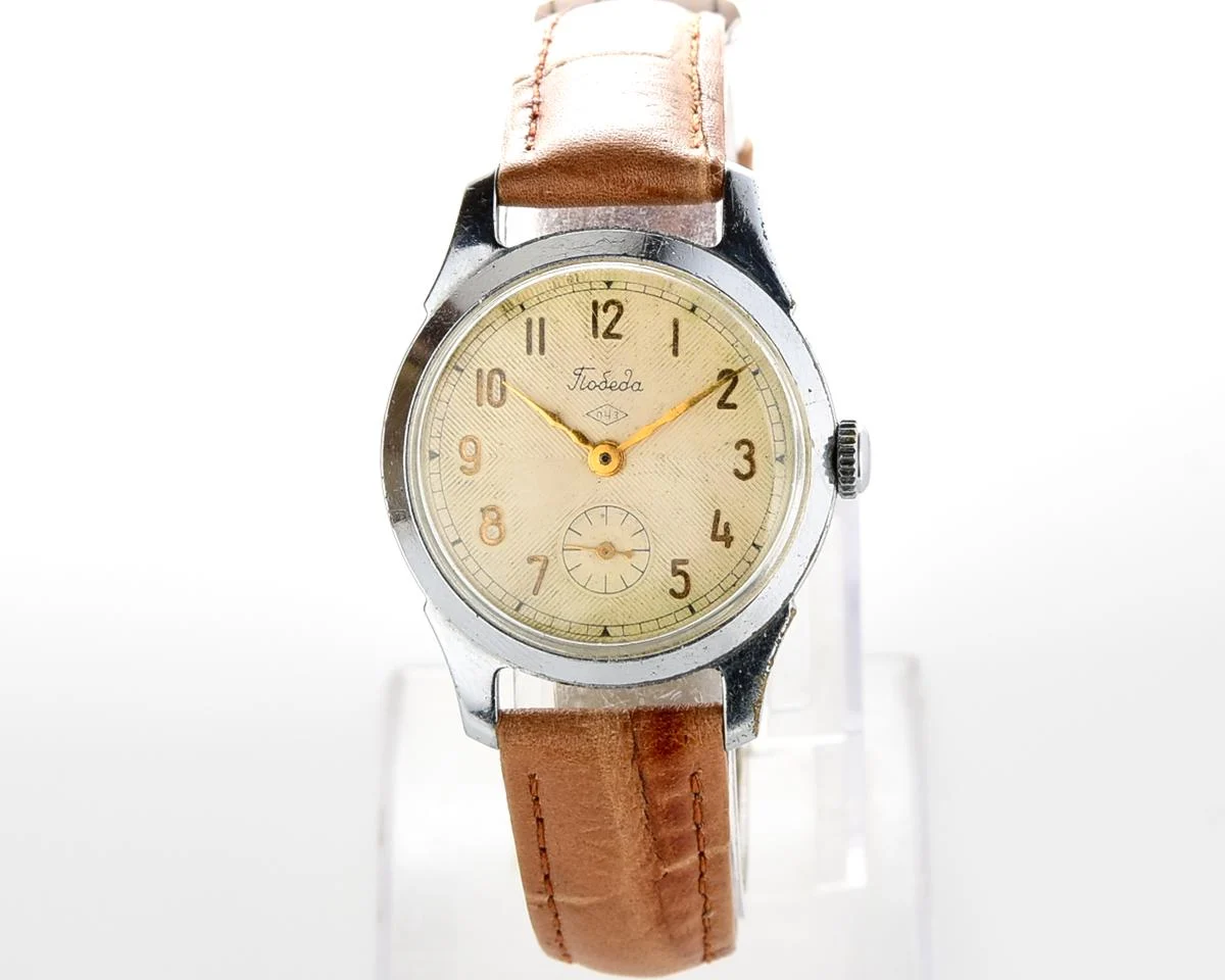 Vintage Soviet mechanical Pobeda wrist watch