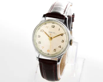 Vintage Pobeda watch with central seconds hand, from 1950s