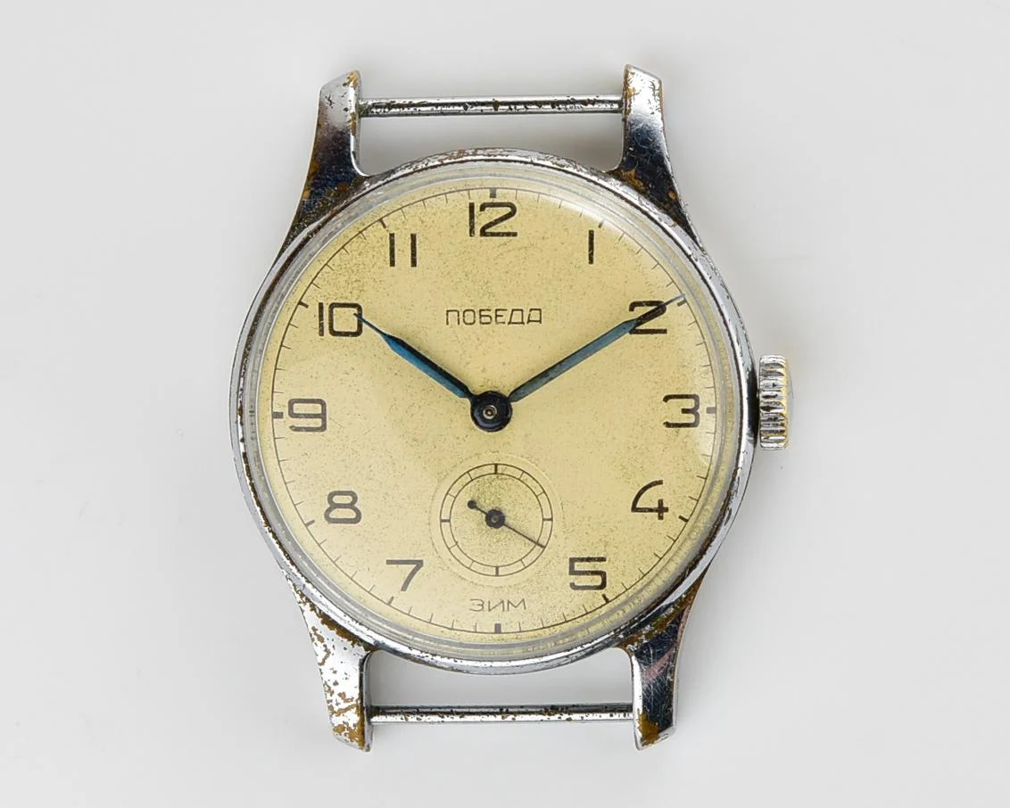 Pobeda Soviet wrist watch, from 2nd quarter of 1956