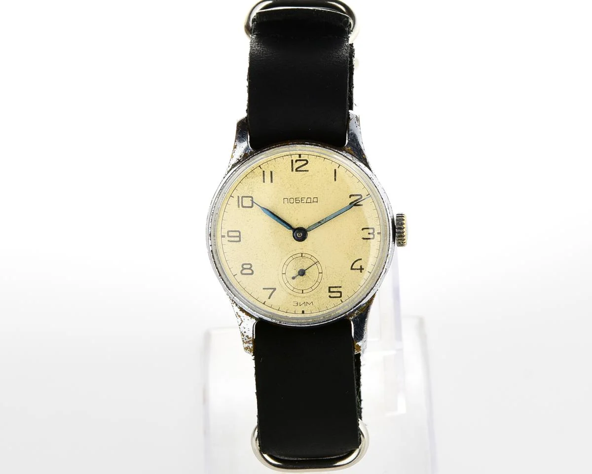 Pobeda Soviet wrist watch, from 2nd quarter of 1956