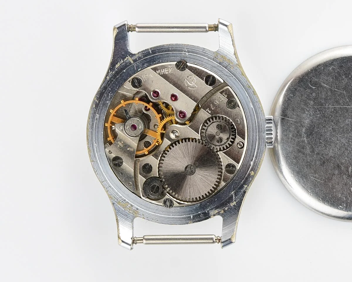 Vintage Soviet mechanical Pobeda wrist watch, 2MChZ from 4th quarter of 1956