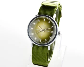 Soviet Poljot mechanical wrist watch with automatic self winding movement