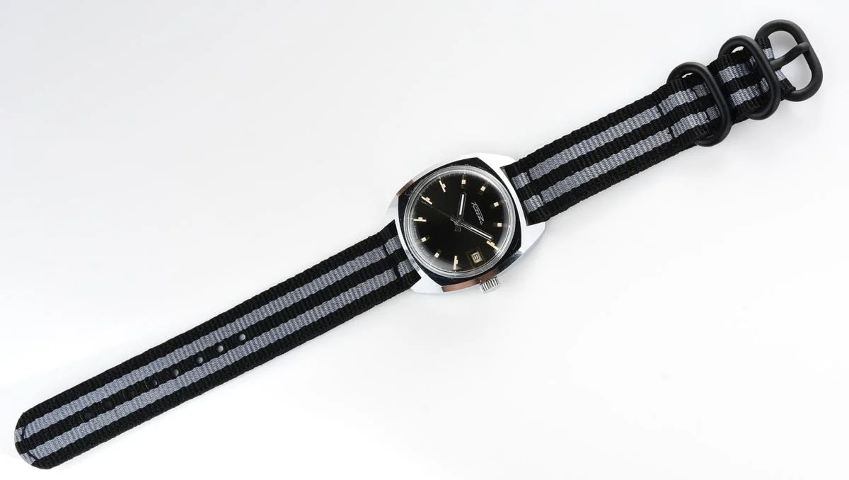 Excellent Soviet Raketa vintage watch with laconic black dial