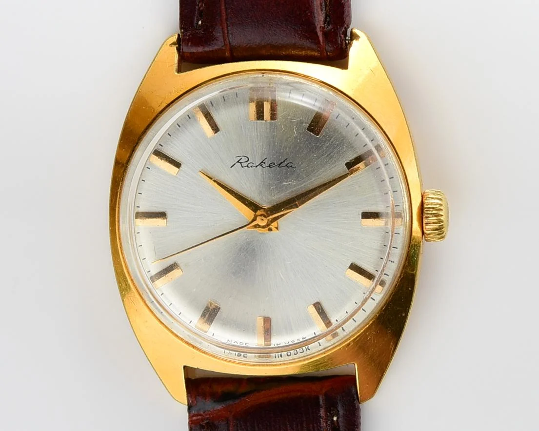 Raketa vintage gold-plated wrist watch