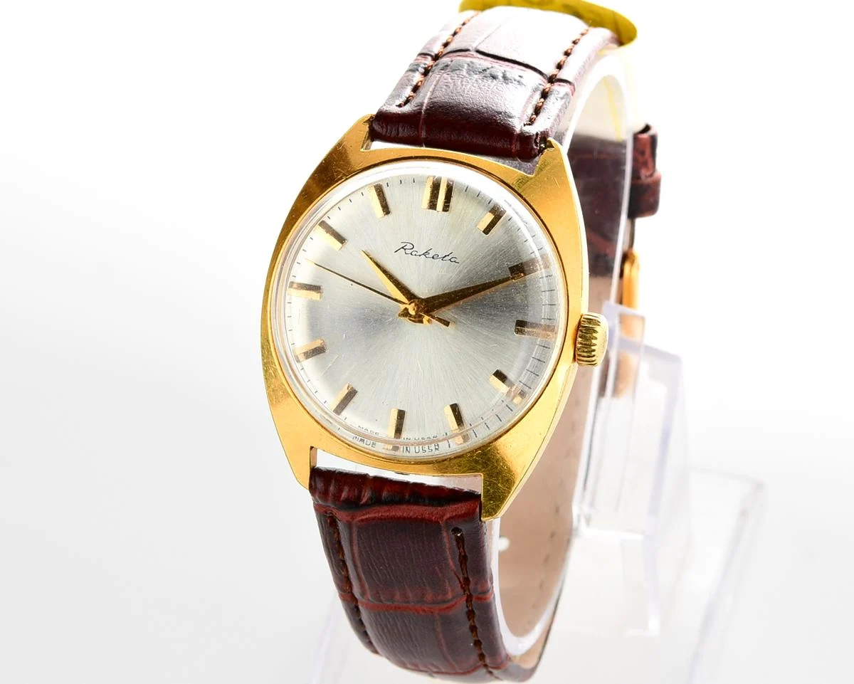 Raketa vintage gold-plated wrist watch