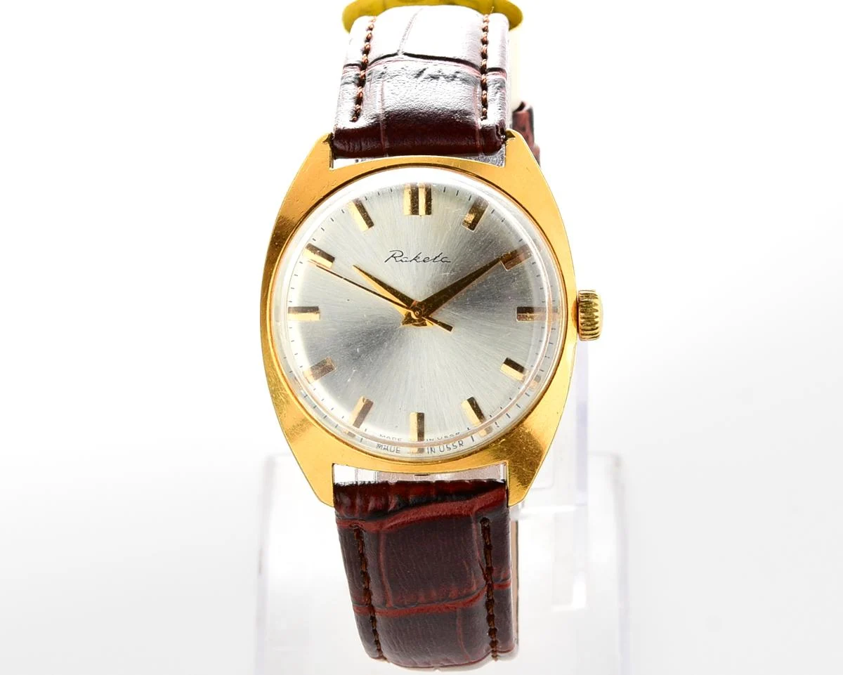 Raketa vintage gold-plated wrist watch