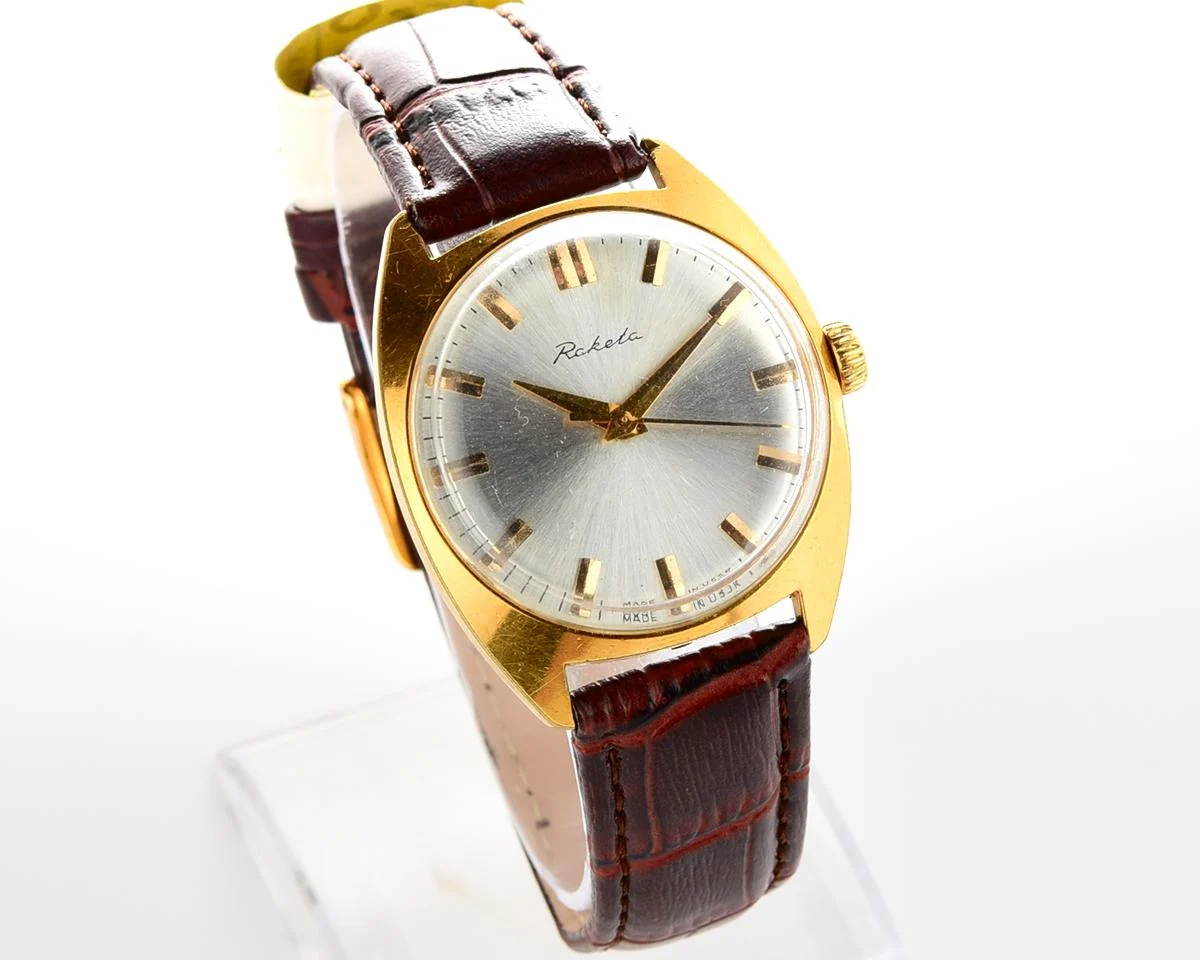 Raketa vintage gold-plated wrist watch