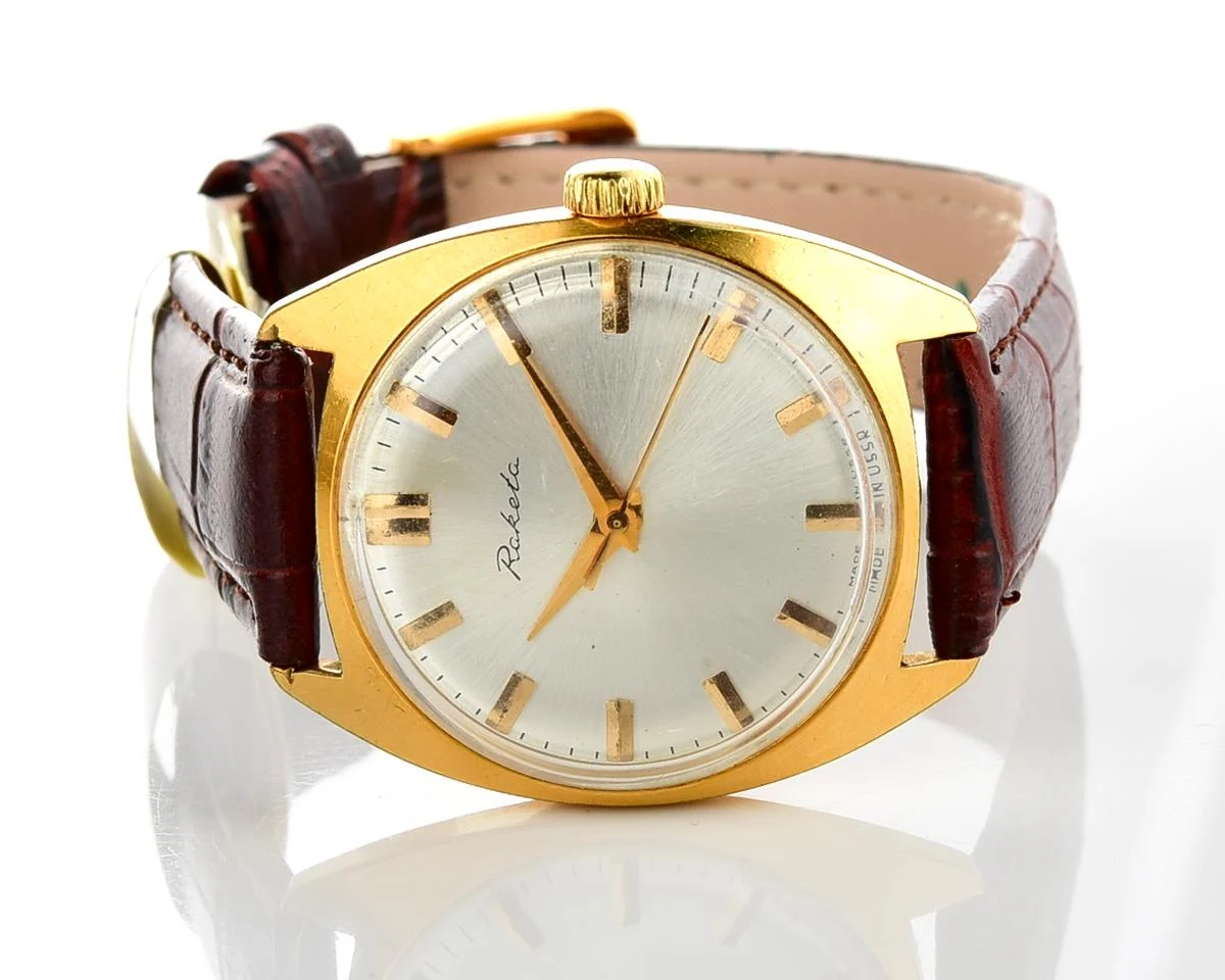 Raketa vintage gold-plated wrist watch