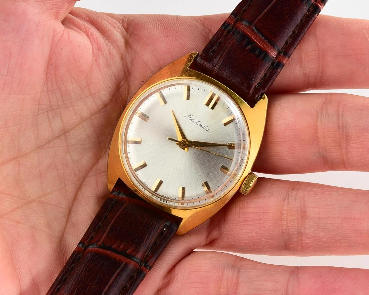 Raketa vintage gold-plated wrist watch