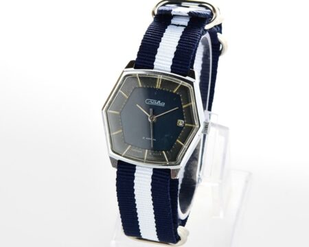 Hexagonal Slava soviet mechanical vintage watch