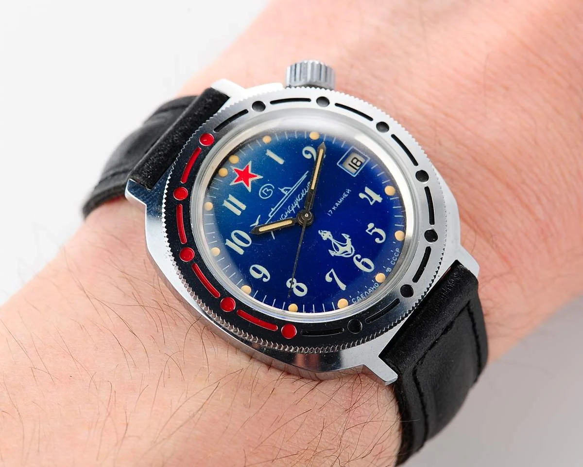 watch Komandirskie blue submarine NOS 8370-0152