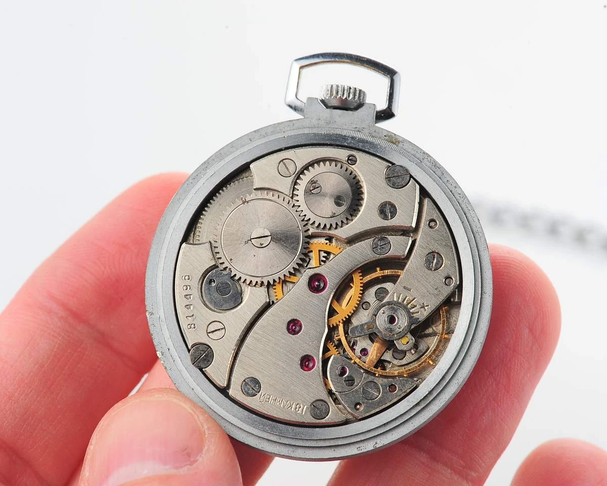 Molnija open face vintage Soviet pocket watch - 50 years of USSR!