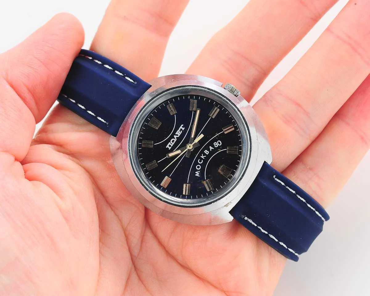 Soviet vintage Poljot Moskva 80 mechanical watch - Olympic 1980 edition!