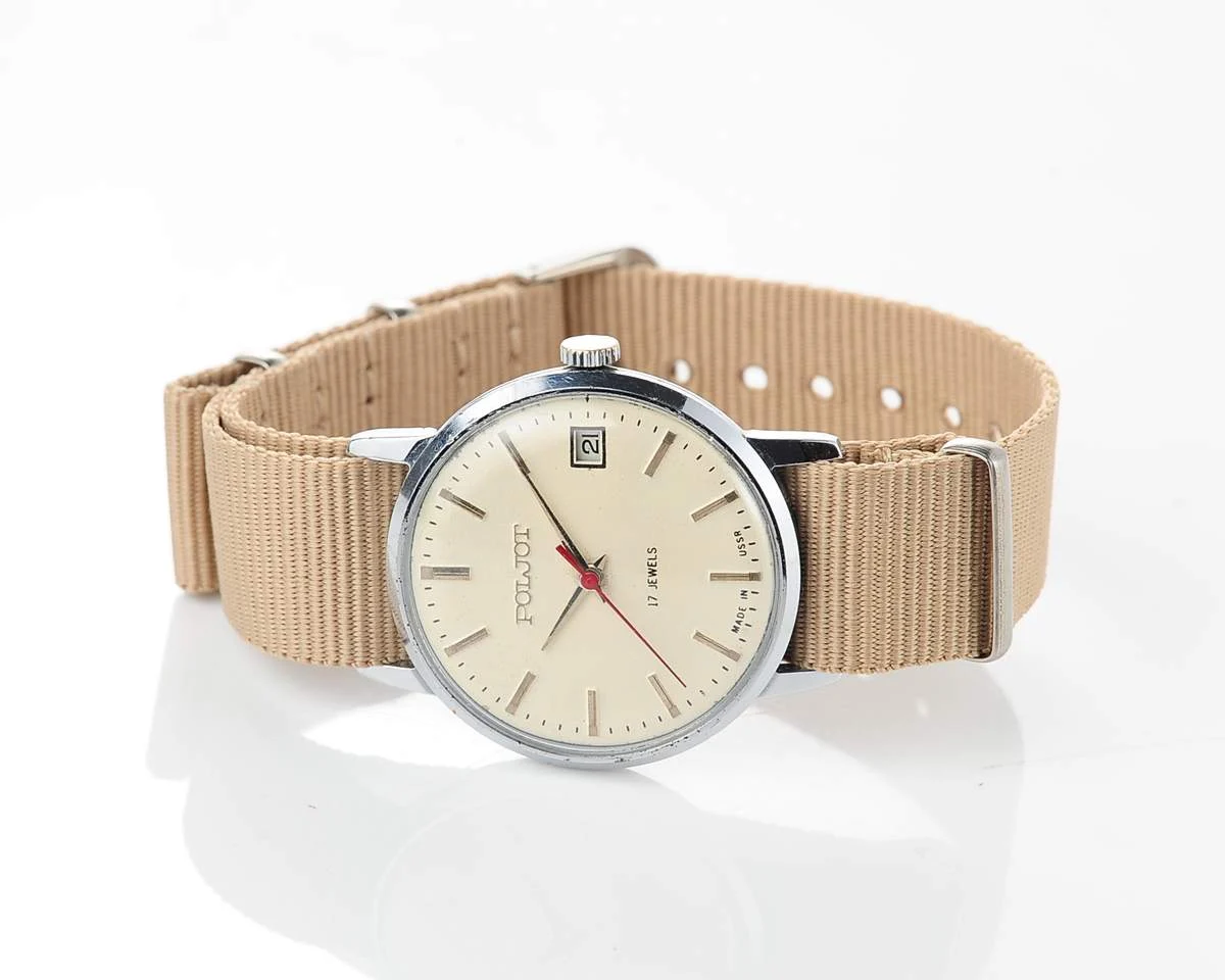 watch Poljot round cream 9551-0099