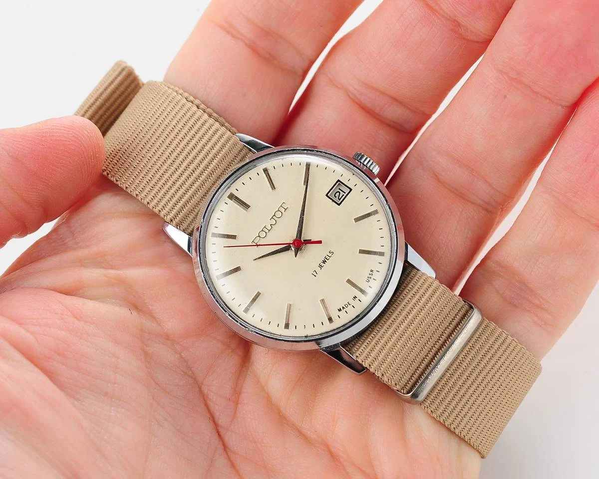 watch Poljot round cream 9551-0101
