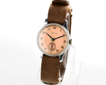 Excellent Soviet Pobeda watch with bronze dial, 3rd quarter of 1955