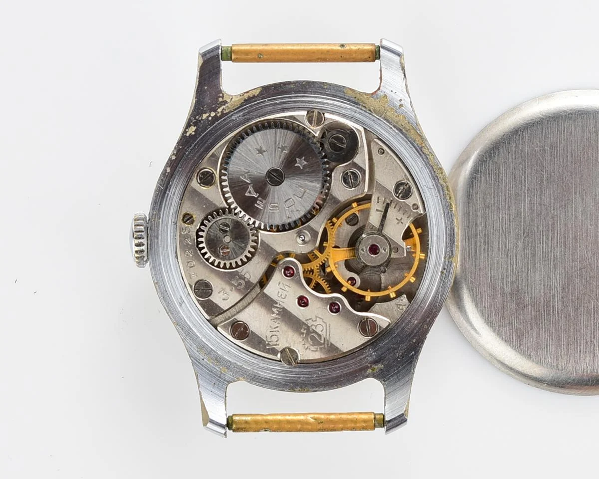 Vintage Soviet mechanical Pobeda wrist watch, 3rd quarter 1955