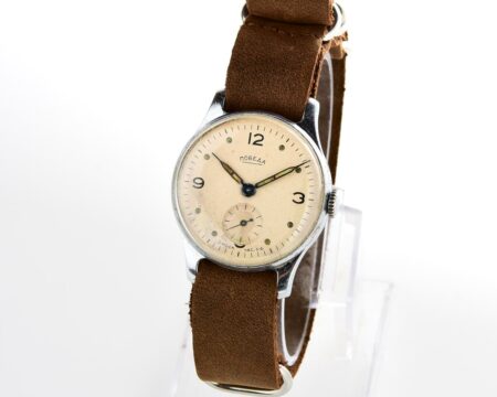 Vintage soviet mechanical POBEDA wrist watch, 3rd quarter 1955
