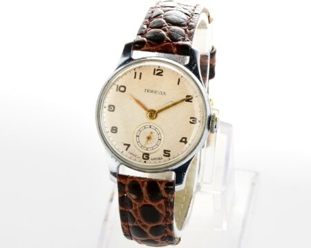 Vintage soviet mechanical POBEDA wrist watch, 3rd quarter of 1953