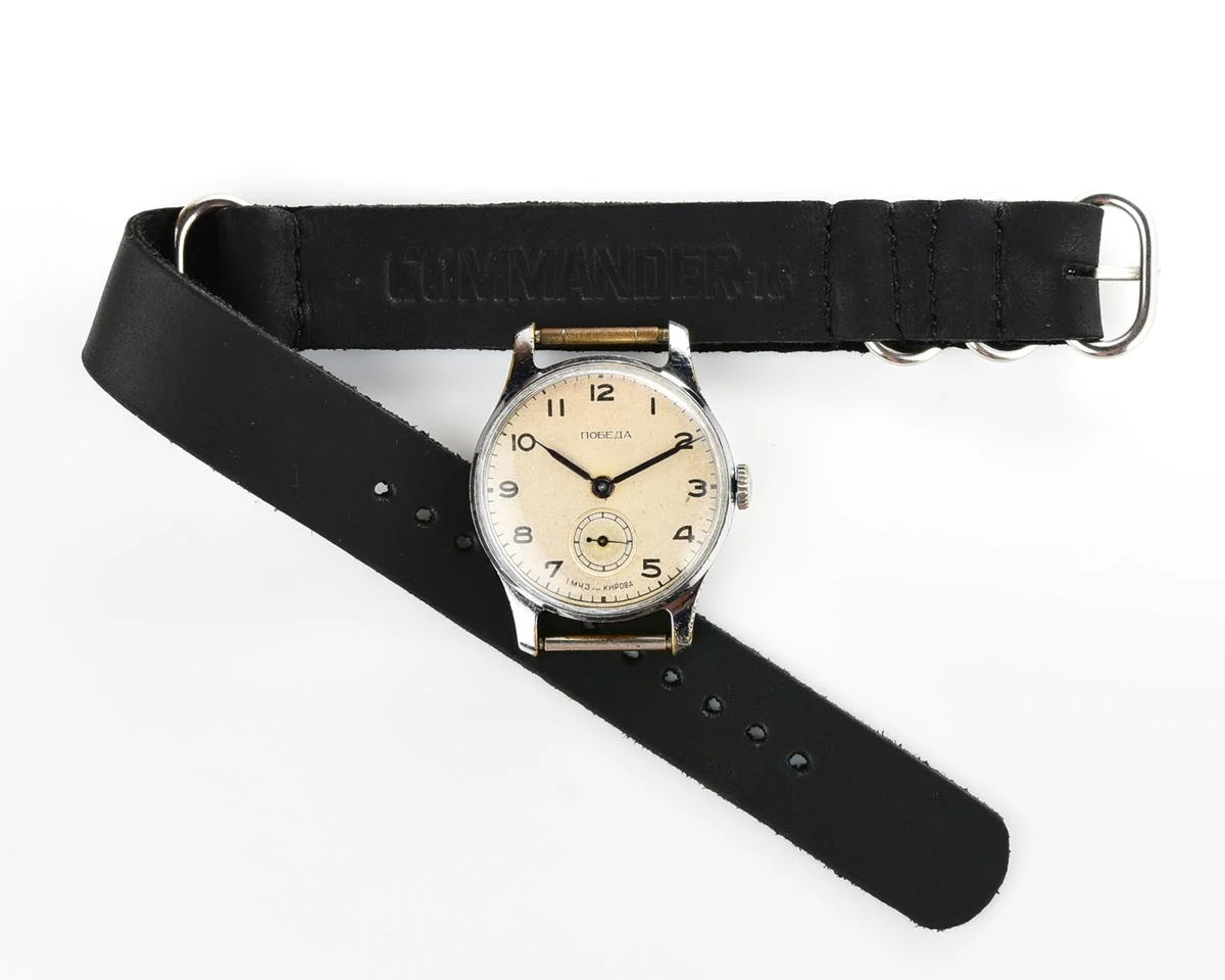 Vintage Soviet mechanical Pobeda wrist watch, 2nd quarter of 1953