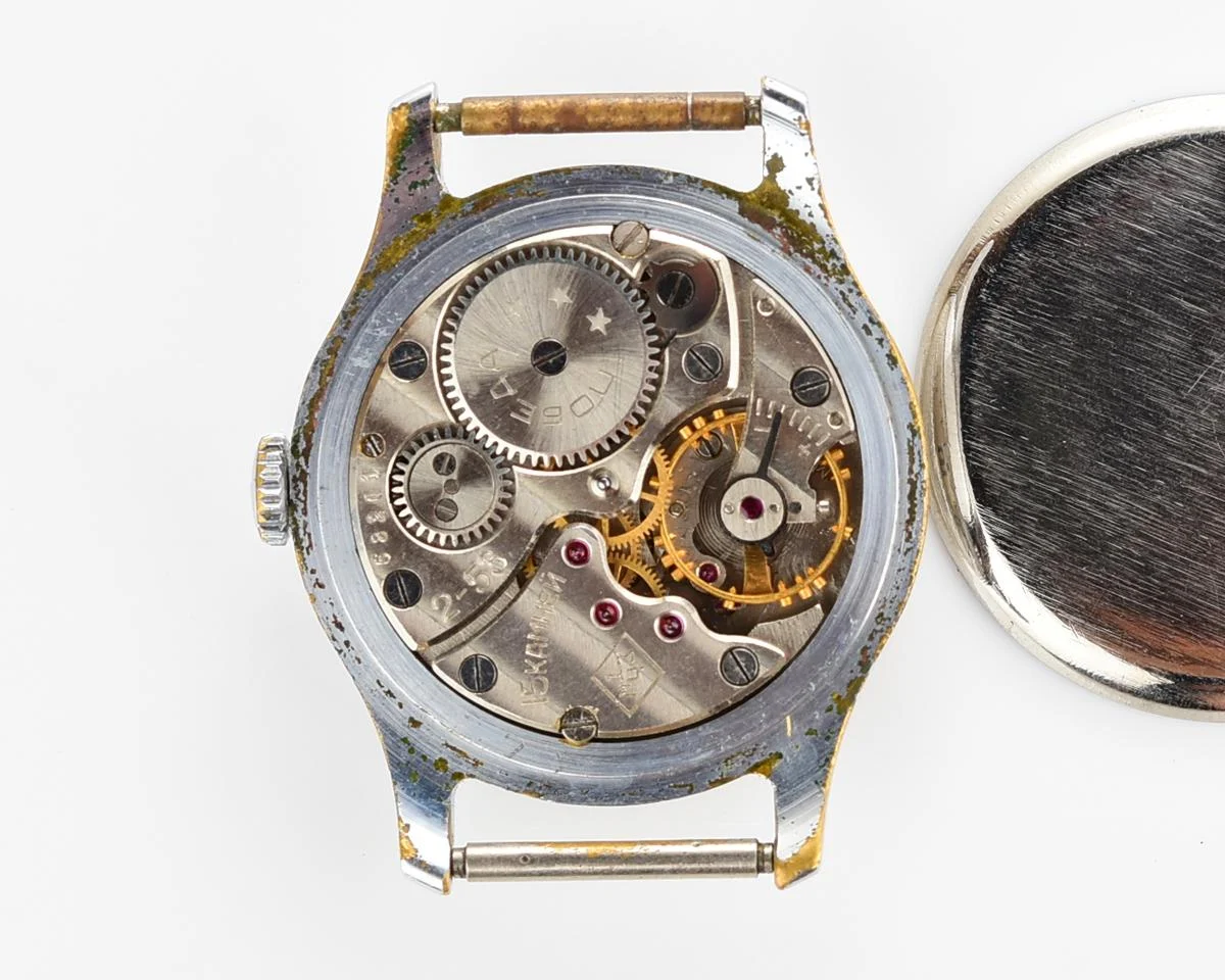 Vintage Soviet mechanical Pobeda wrist watch, 2nd quarter of 1953