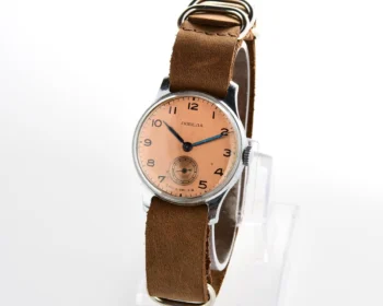 Excellent Soviet Pobeda watch with bronze dial, the 4th quarter of 1955
