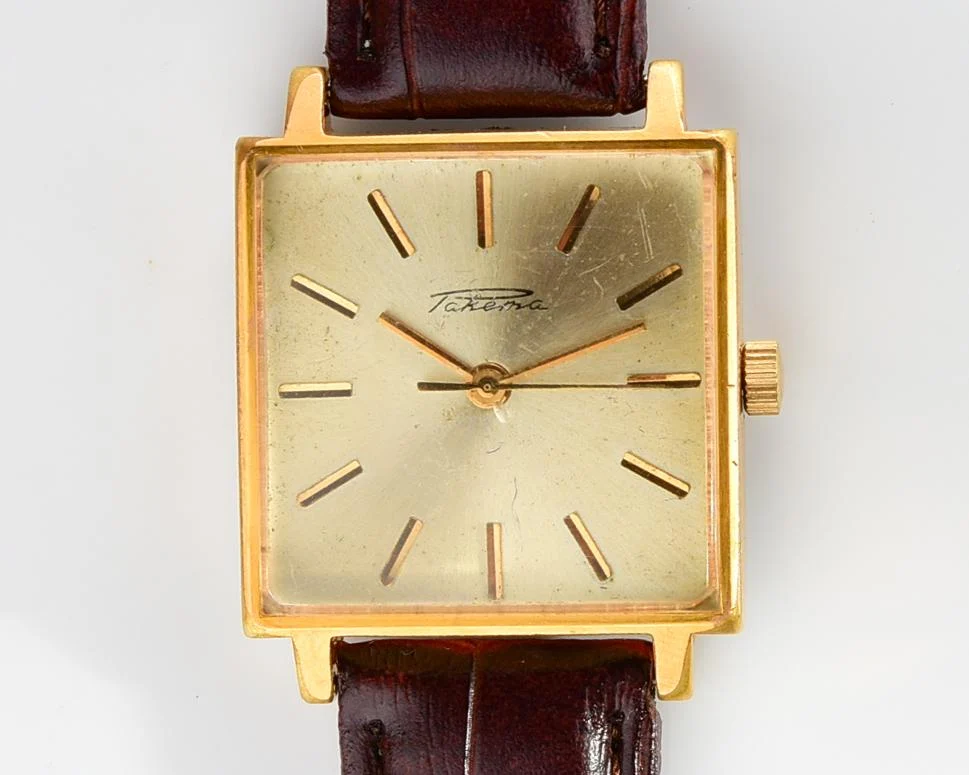 Soviet Raketa gold-plated vintage wristwatch