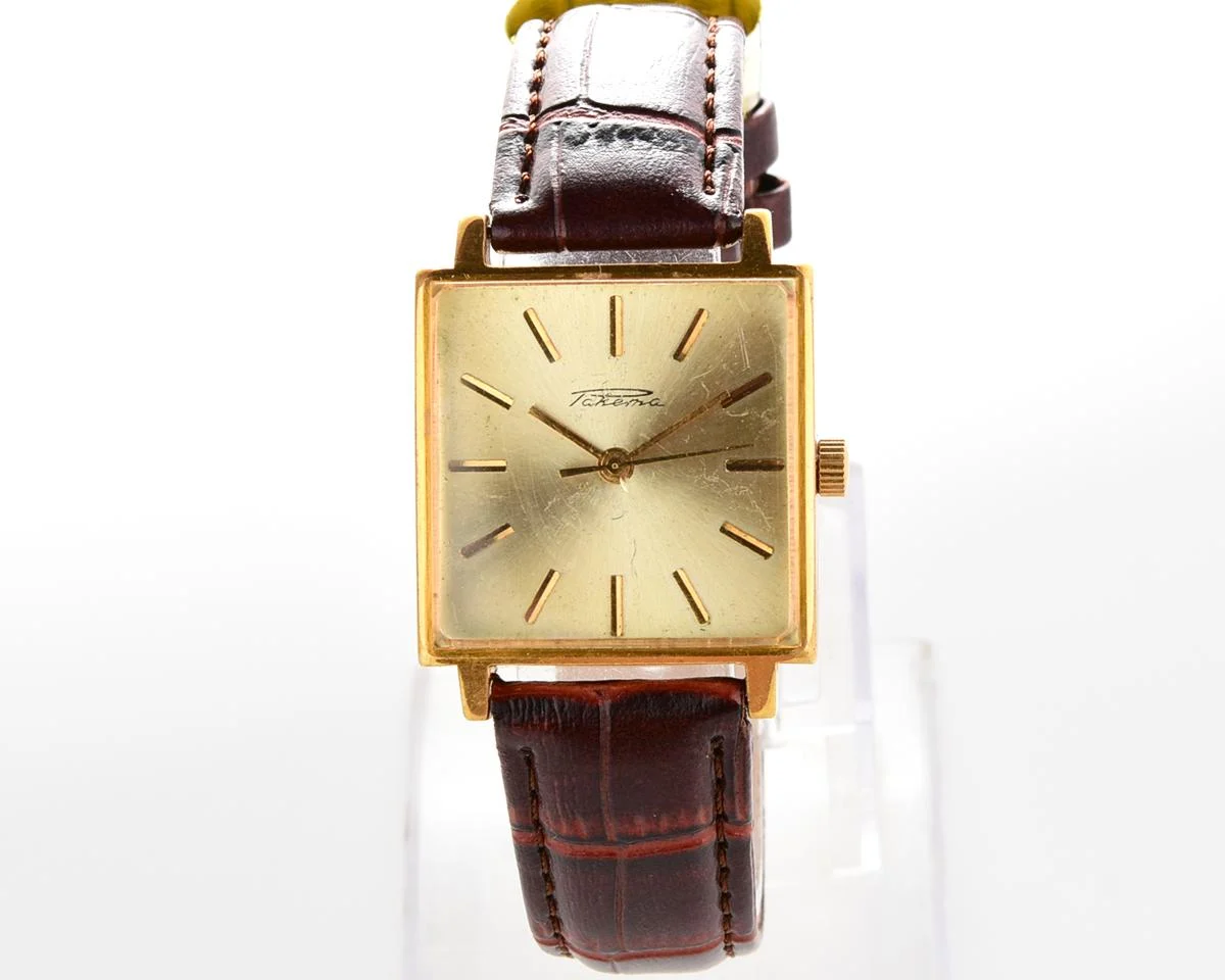 Soviet Raketa gold-plated vintage wristwatch