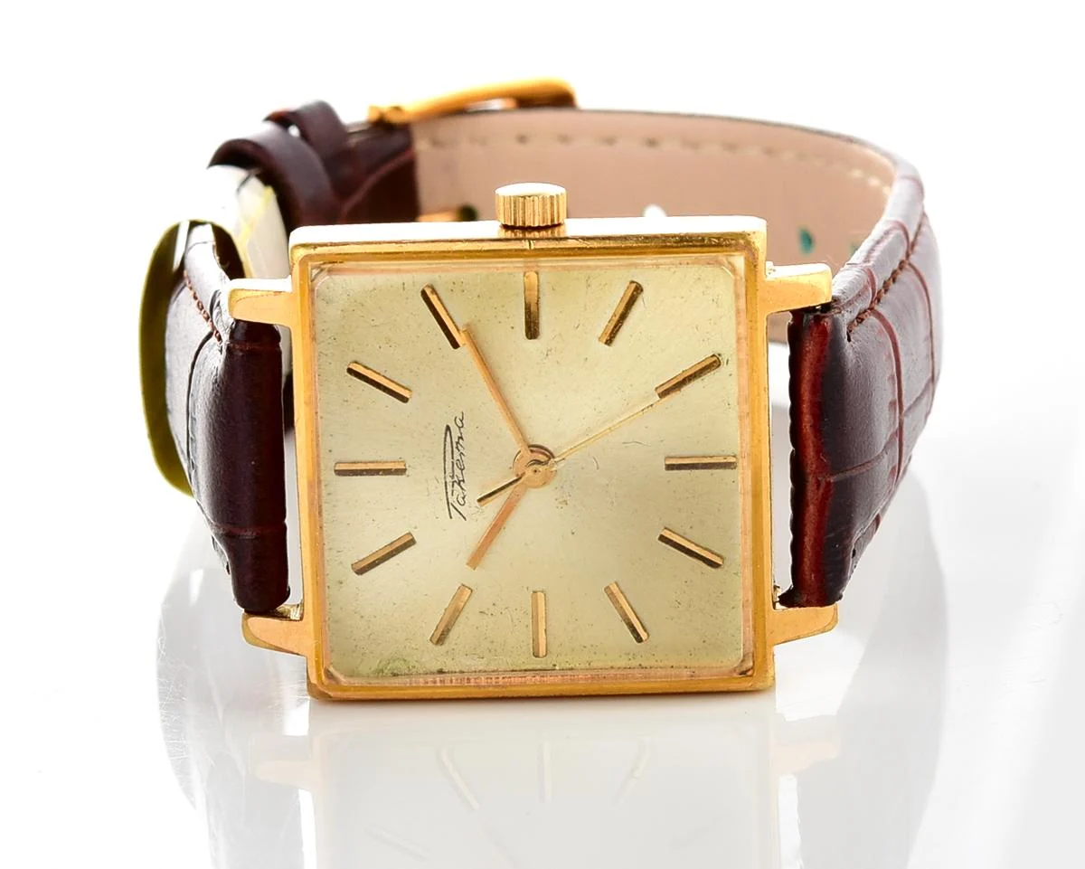 Soviet Raketa gold-plated vintage wristwatch