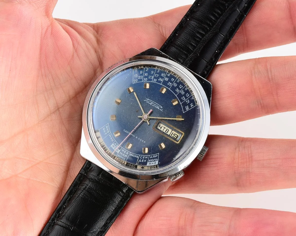 Soviet Raketa perpetual calendar watch