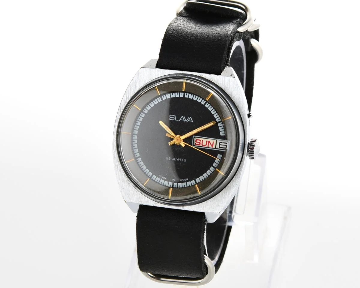 Slava Soviet mechanical vintage watch