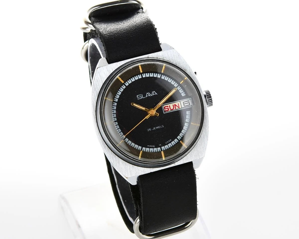 Slava Soviet mechanical vintage watch