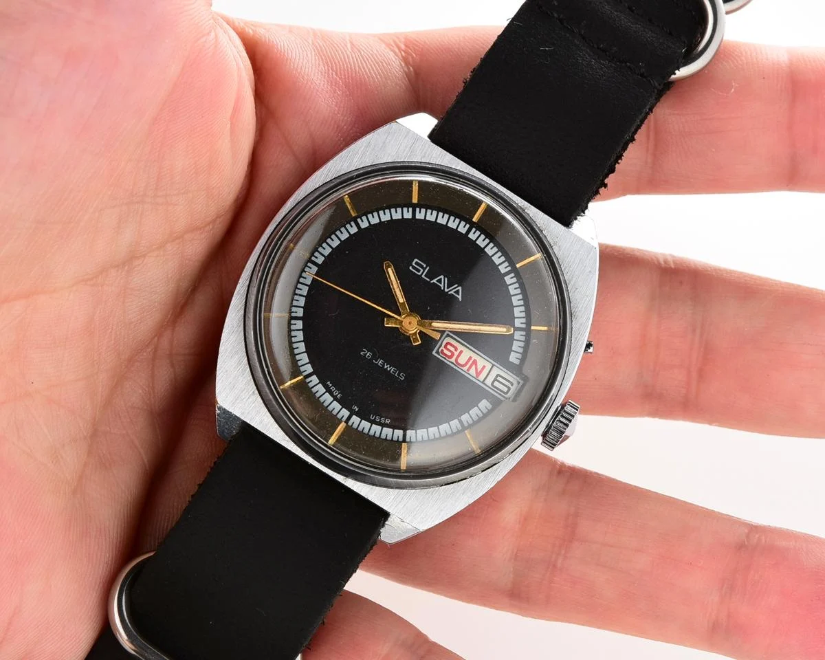 Slava Soviet mechanical vintage watch