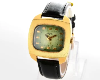 Massive Soviet gold-plated vintage Luch wrist watch