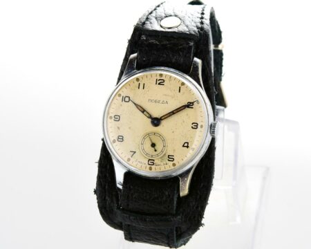 Vintage soviet mechanical POBEDA wrist watch, 3rd quarter 1956