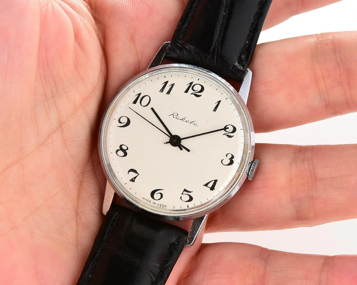 Soviet Raketa elegant vintage mechanical watch