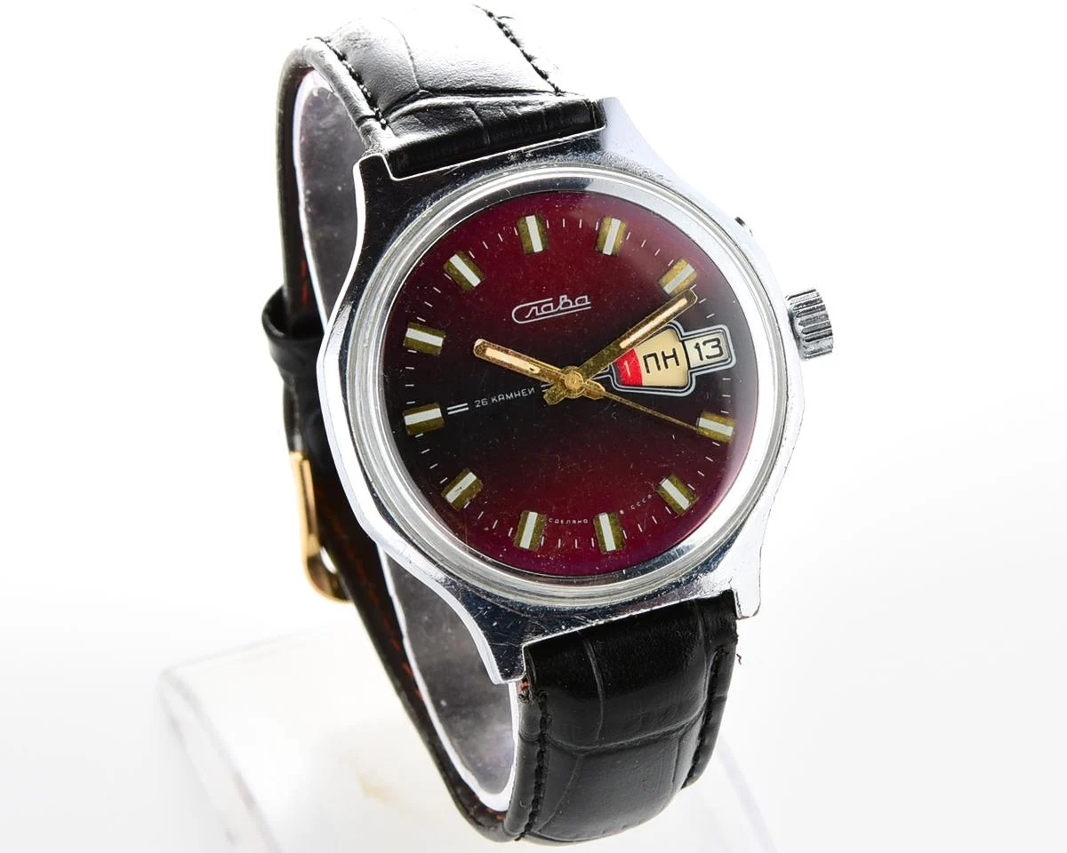 Slava Soviet mechanical vintage watch