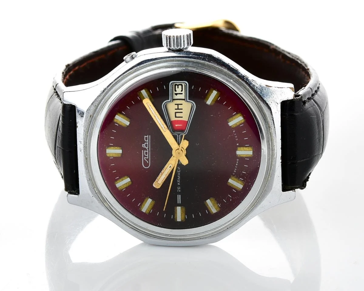 Slava Soviet mechanical vintage watch