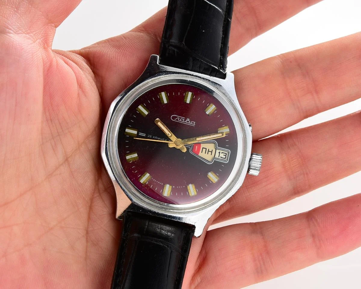 Slava Soviet mechanical vintage watch