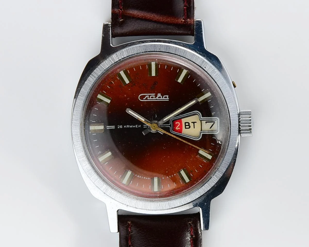 Slava Soviet mechanical vintage watch