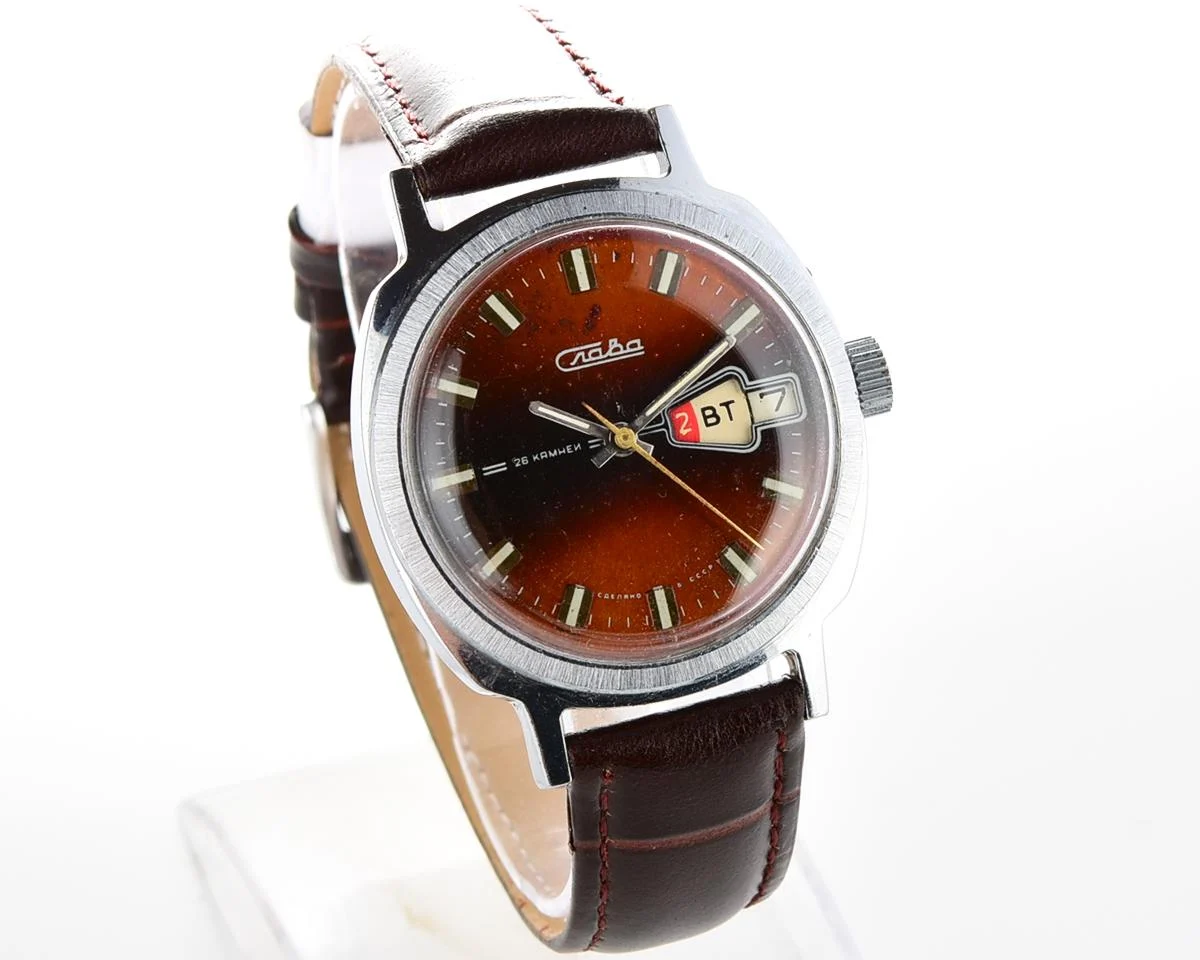 Slava Soviet mechanical vintage watch