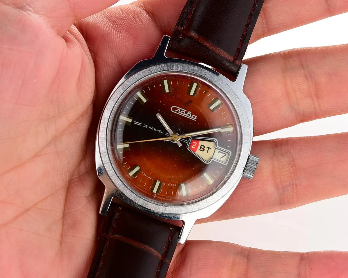 Slava Soviet mechanical vintage watch