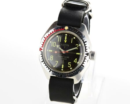 Black Vostok Amphibia mechanical watch