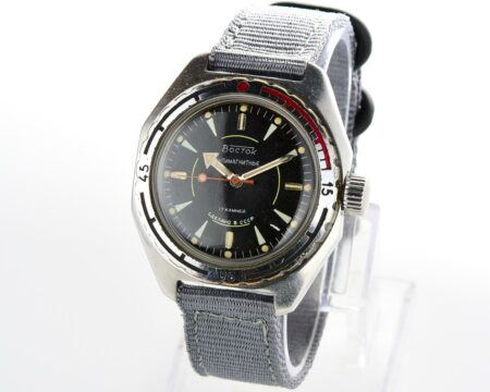Black Vostok Amphibia wrist watch