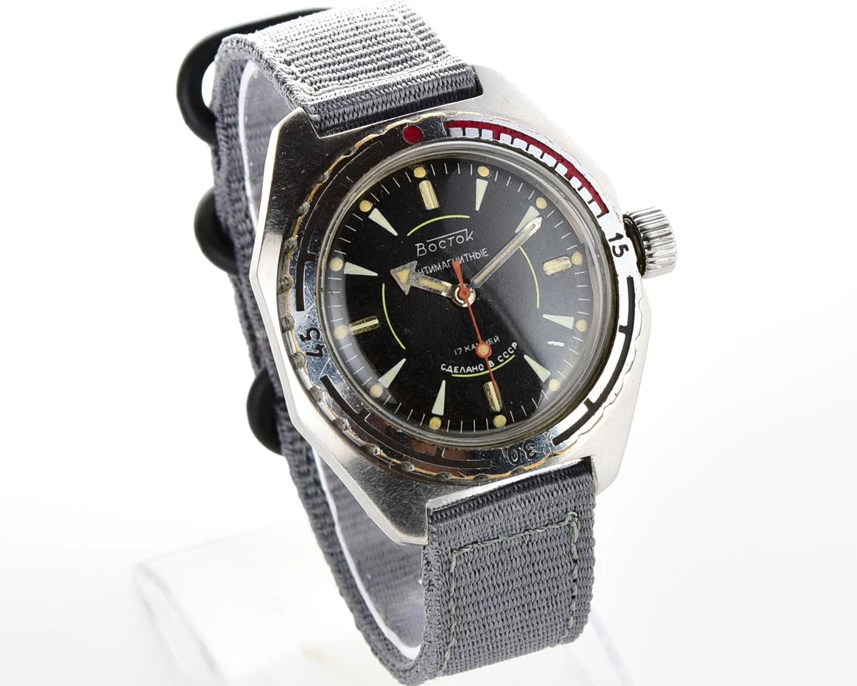 Soviet Vostok Amphibia mechanical wristwatch