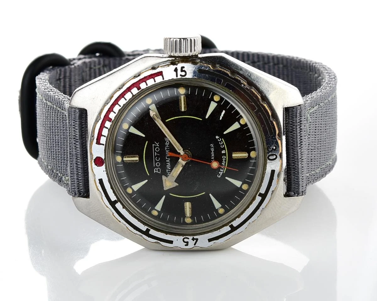 Soviet Vostok Amphibia mechanical wristwatch