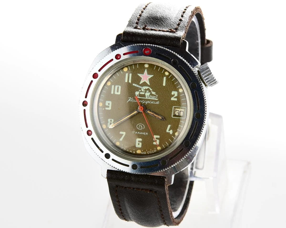 Vostok Komandirskie Tank mechanical watch limited series – “Zakaz MO CCCP”